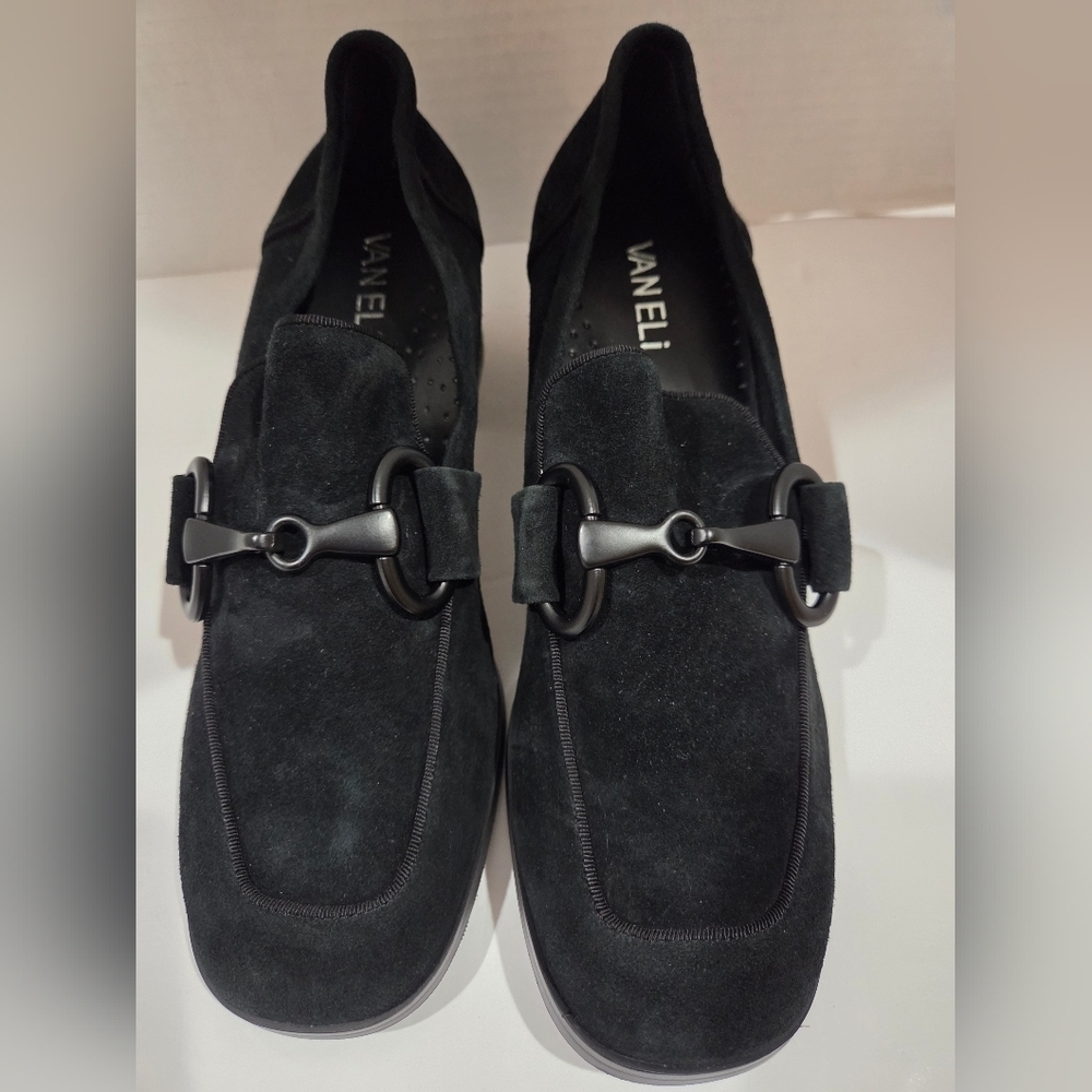 VANELI Chic Black Suede Loafers new 7.5. - Picture 4 of 9